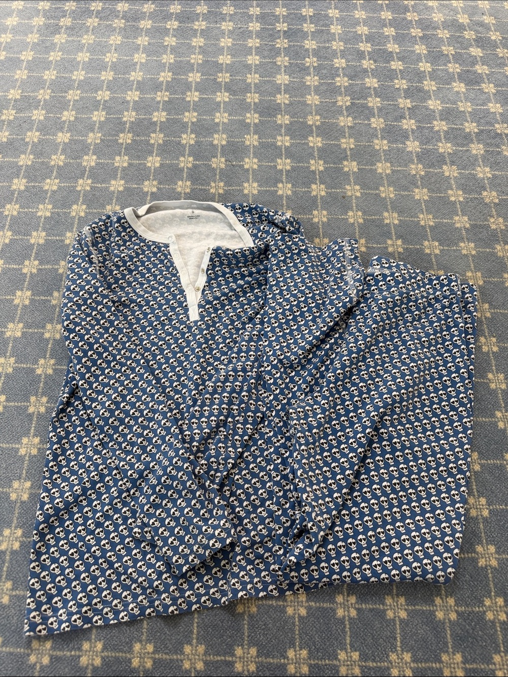 Roller Rabbit Blue and White Printed Pajama Set